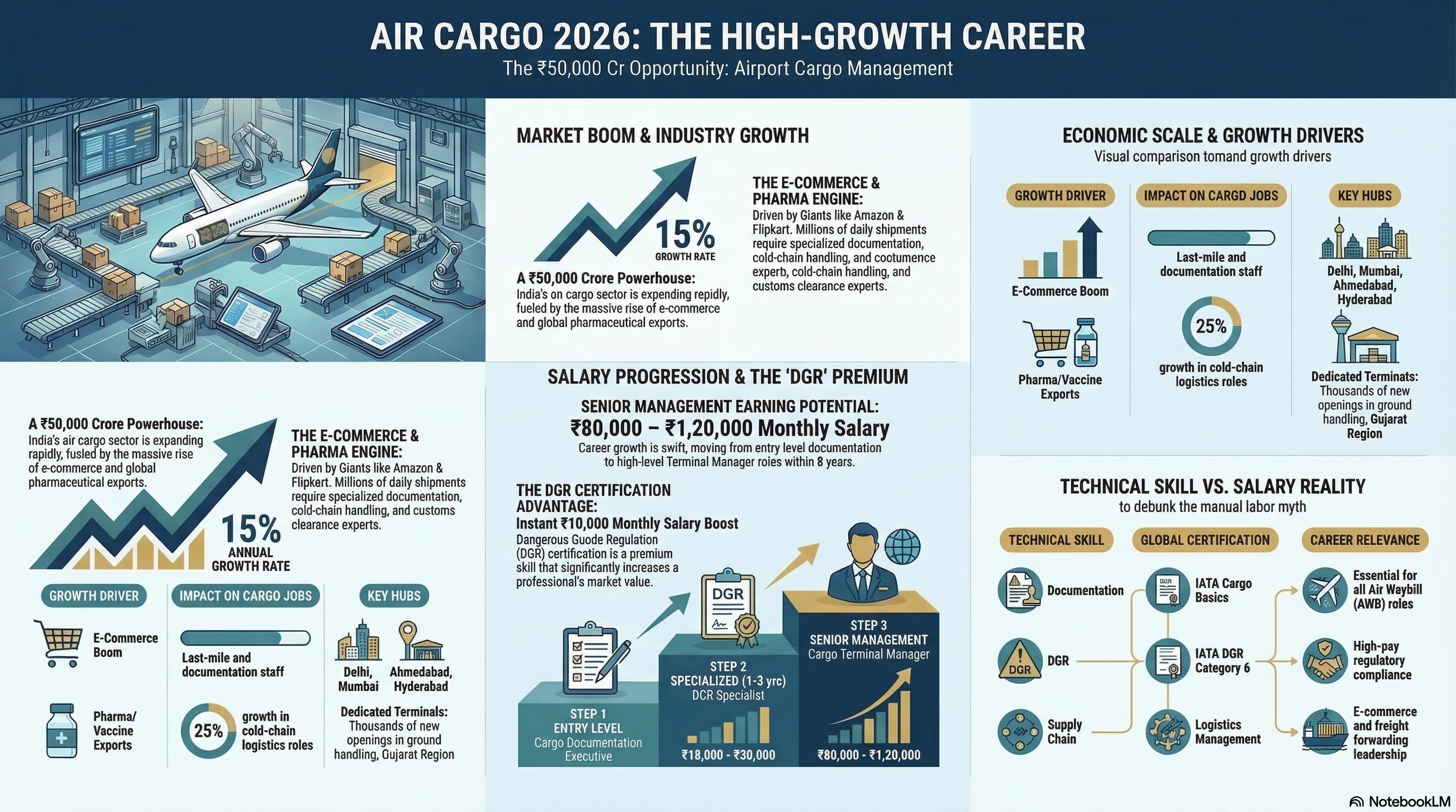 Airport Cargo Management Course 2026: Syllabus, Salary & Scope - Ground Staff career guide from Wings Institute Vadodara Gujarat